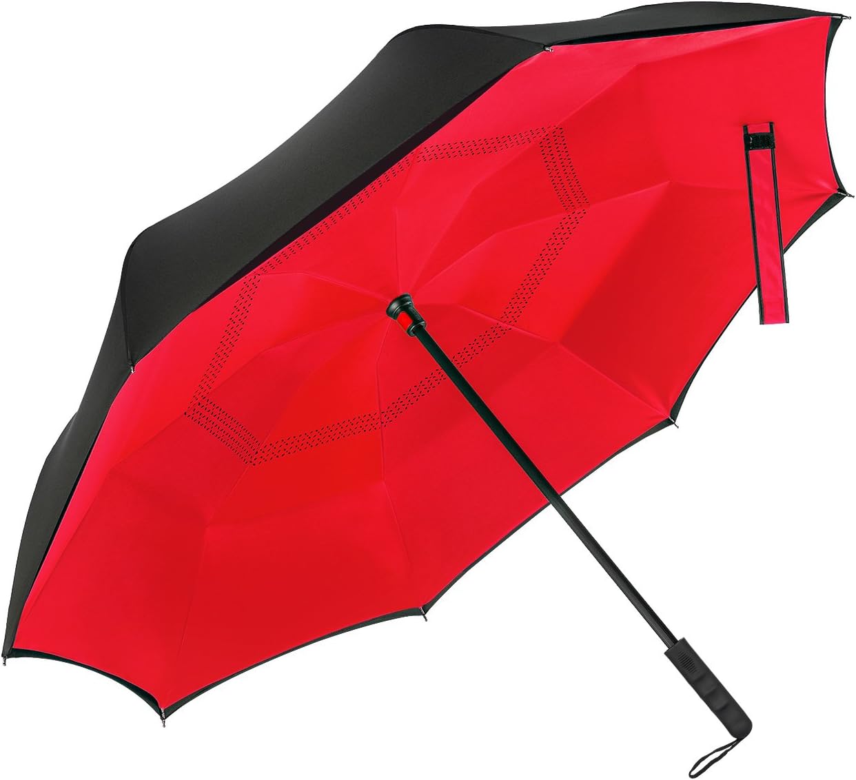 Elover Inverted Umbrella with C-Shaped Handle Inside Out Windproof Umbrella Upside Down Reverse Umbrella Double Layer Travel Umbrella