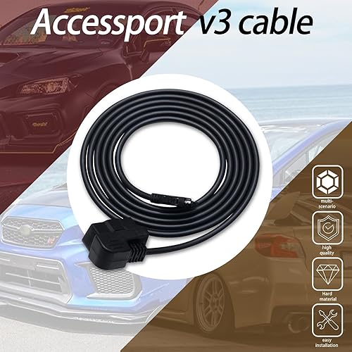 Miniatura 5 de Cable OBD2 OBDII de puerto de acceso compatible con cable V3 Sub-aru Ford VW WRX STI Focus Evo BMW, se adapta a todos los automóviles que utilizan