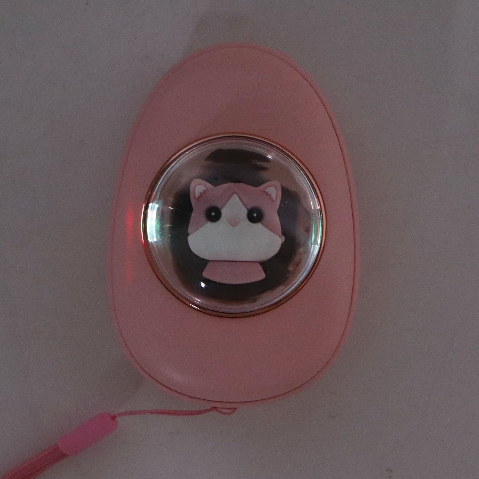 Chauffe-Mains électrique Portable Rechargeable Double Face en Forme de Capsule avec 3 Vitesses de température pour Les Jours froids, Motif Chat Rose