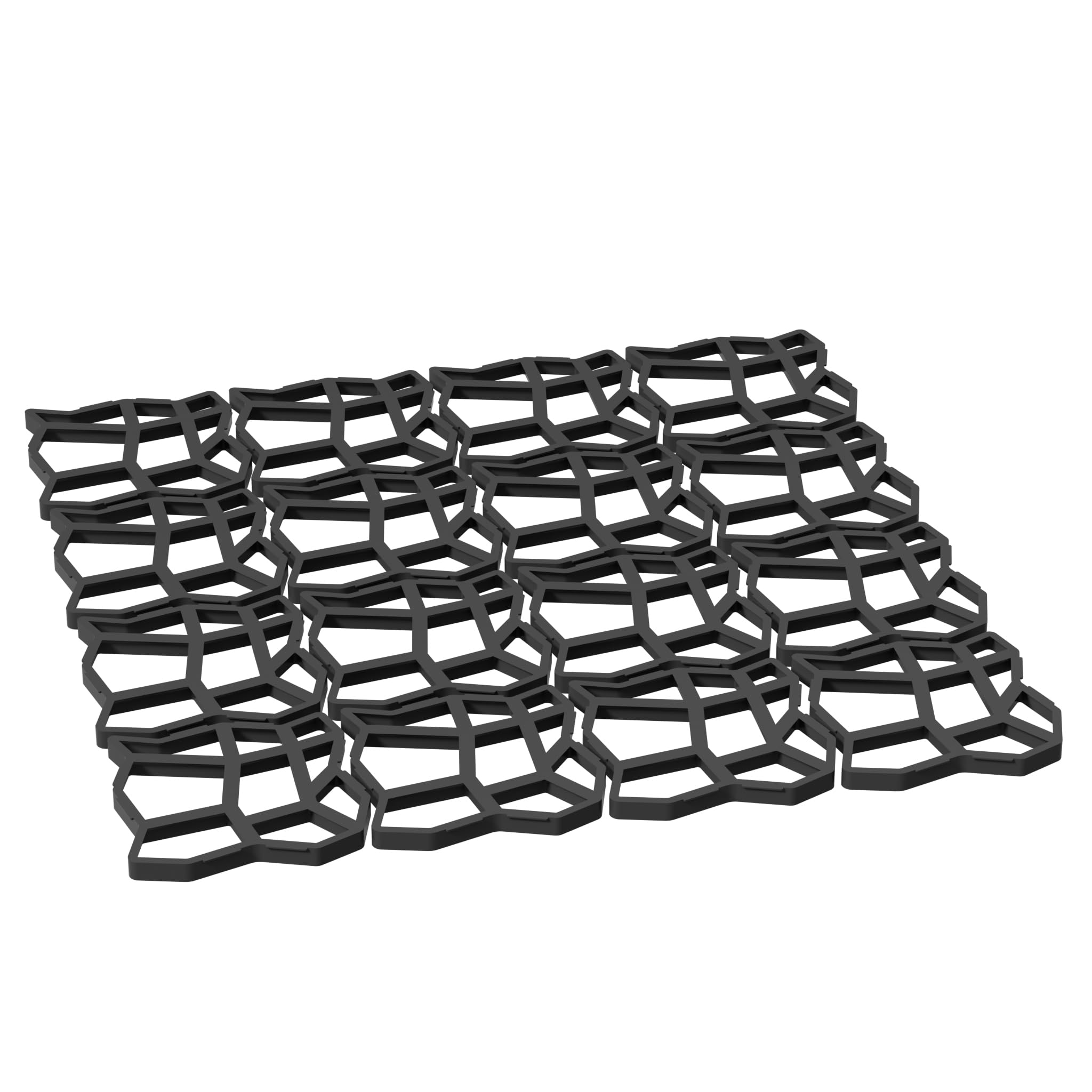 XMTECH Molde para pavimento DIY para pavimentos, aceras, hormigón, encofrado, molde de plástico, forma irregular, molde para pavimentos, césped, jardín (3 unidades)