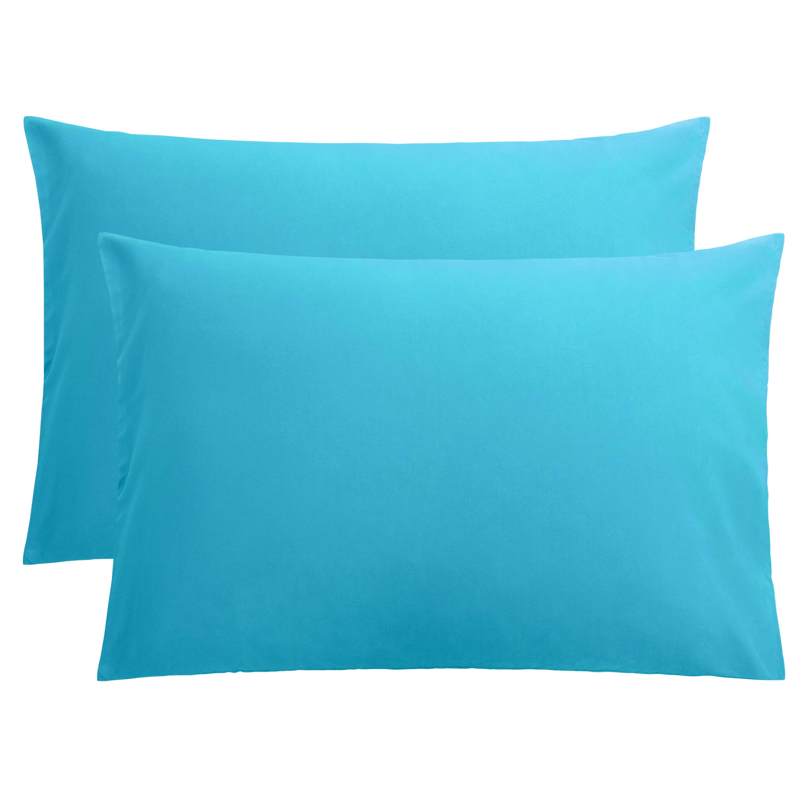 FLXXIE 2-Pack Microfiber Queen Pillow Cases, Envelope Closure, Blue