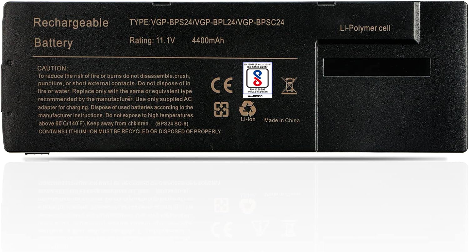 WeFly VGP-BPS24 VGP-BPS24 VGP-BPL24 VGP-BPSC24 Laptop Battery Compatible for Sony VAIO SVS13 SVS15 SA SB SC SE VPC-SA PCG-41211M 41412L 41213W 41216W 4121GL 41414M 41216L 41217L 41214M 41213M 41212M (B0CS3VLLFB) Amazon Price History, Amazon Price Tracker