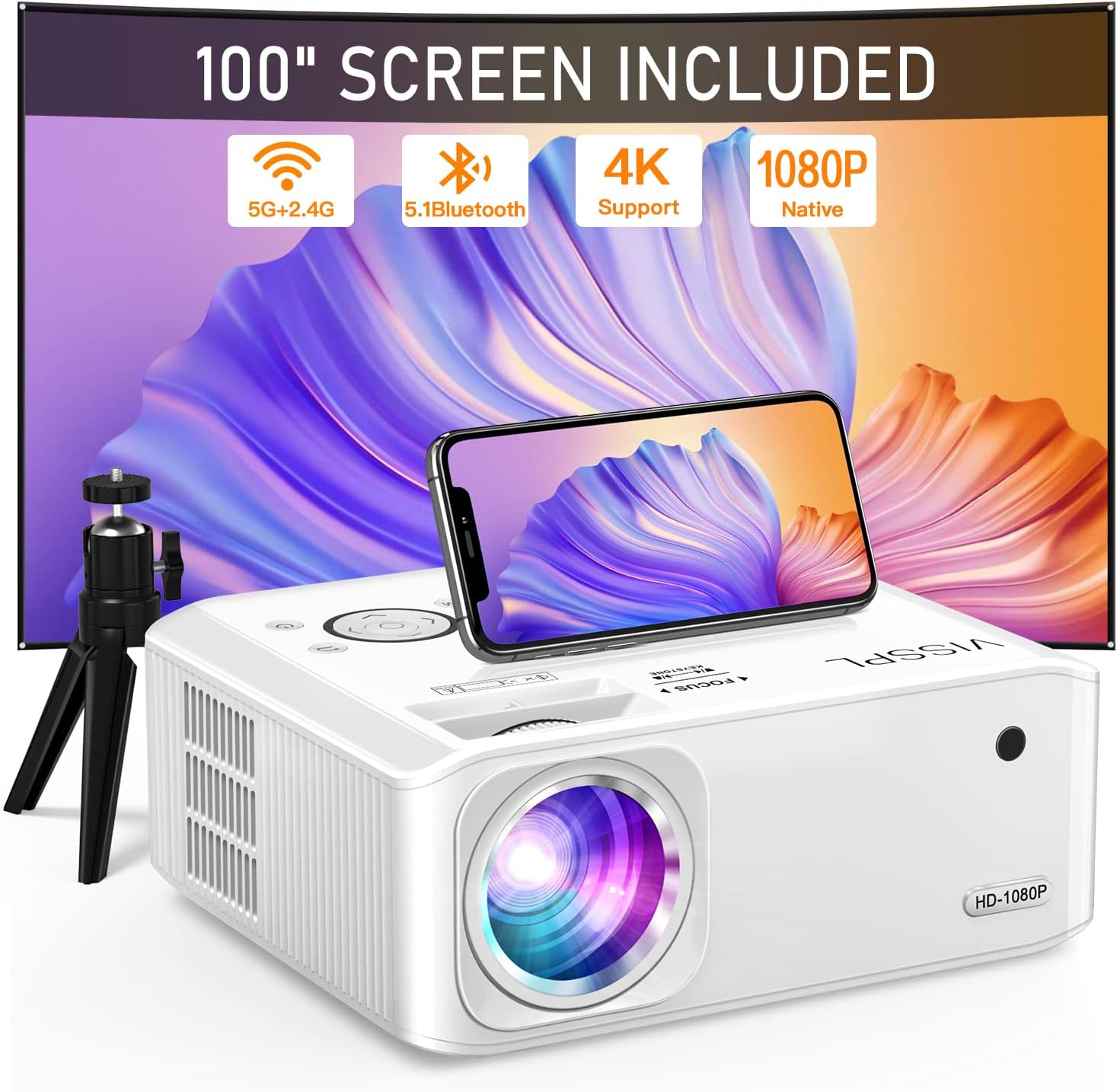 [Electric Keystone 6D/4P] Projector 4K, 5G WiFi Bluetooth Projector