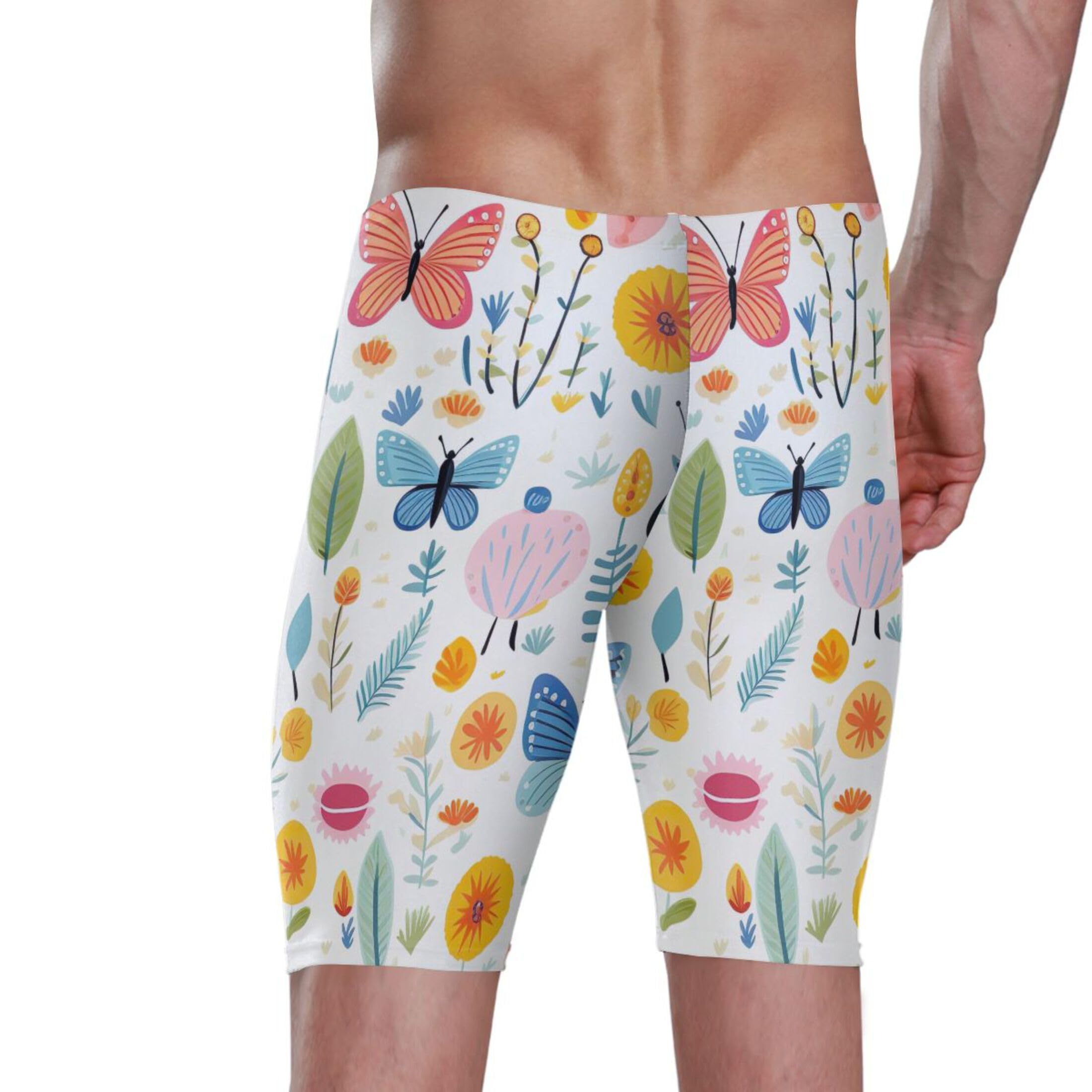 Color Butterfly Men's Swim Jammers Swimsuit M B0401727