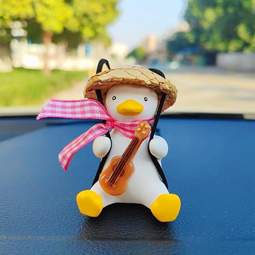 Miniatura 6 de Adorno colgante de pato oscilante para automóvil, accesorios para colgar en el espejo del automóvil, bonita decoración para automóvil, colgante para