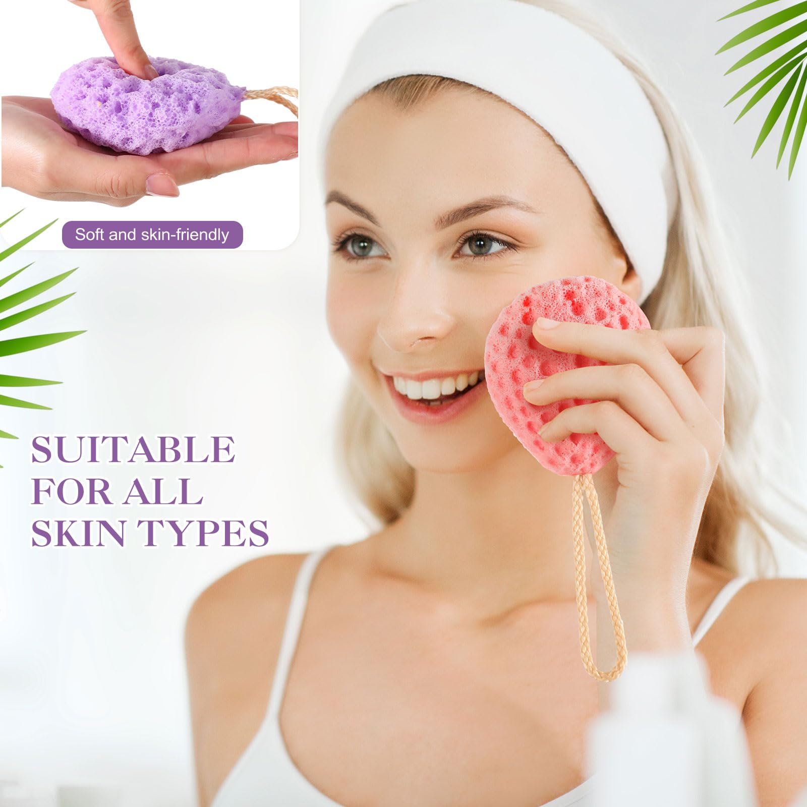 FoldTier Bath Sponge Body Loofah Deep Cleansing Shower Scrubber