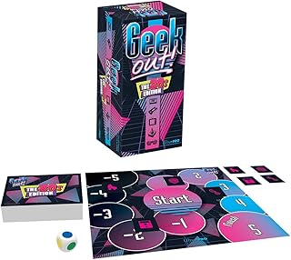 Geek Out! - 80's Edition, Pop Culture Party Game, Fun Bluffing Game for Adults, Family Friendly, Classic 80's Nostalgia, Social Game for 2+ Players