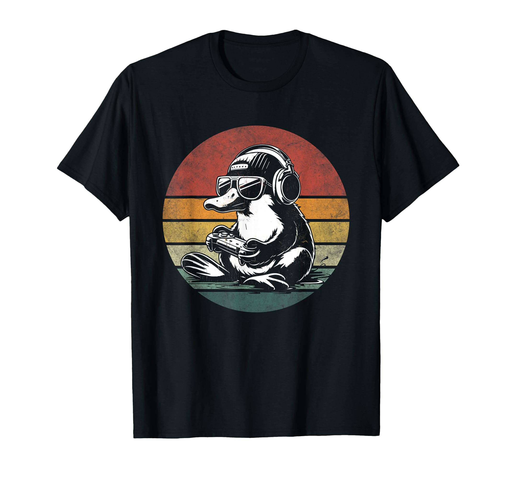 Funny Platypus Gaming Retro Gamer Funny Video Games Platypus T-Shirt