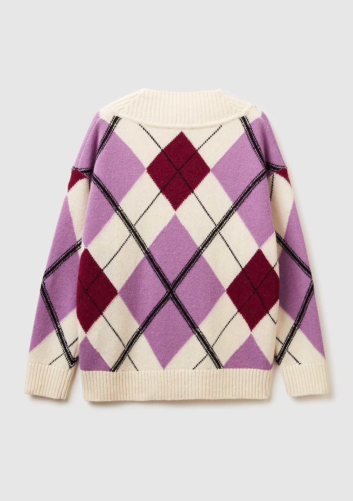 United Colors of Benetton Sweter Kobiety Maglia Scollo V M/L 1444e204e