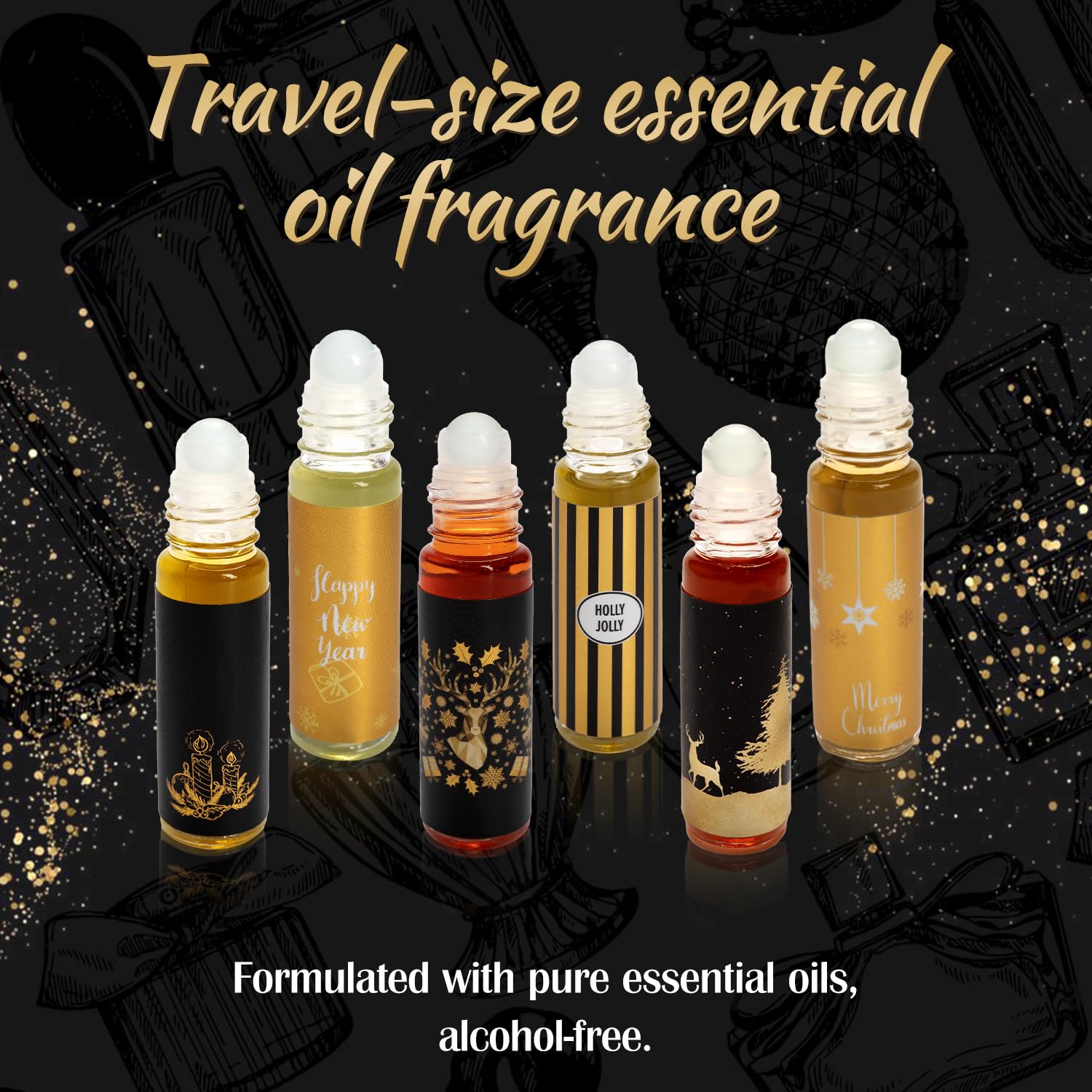 Parfüm Adventskalender 2026 Männer, 24 teiliges Duftset - Enthalten 35 ml Parfüm, Ätherische Öle und Auto Duft Diffuser, Weihnachtskalender Geschenk für Herren