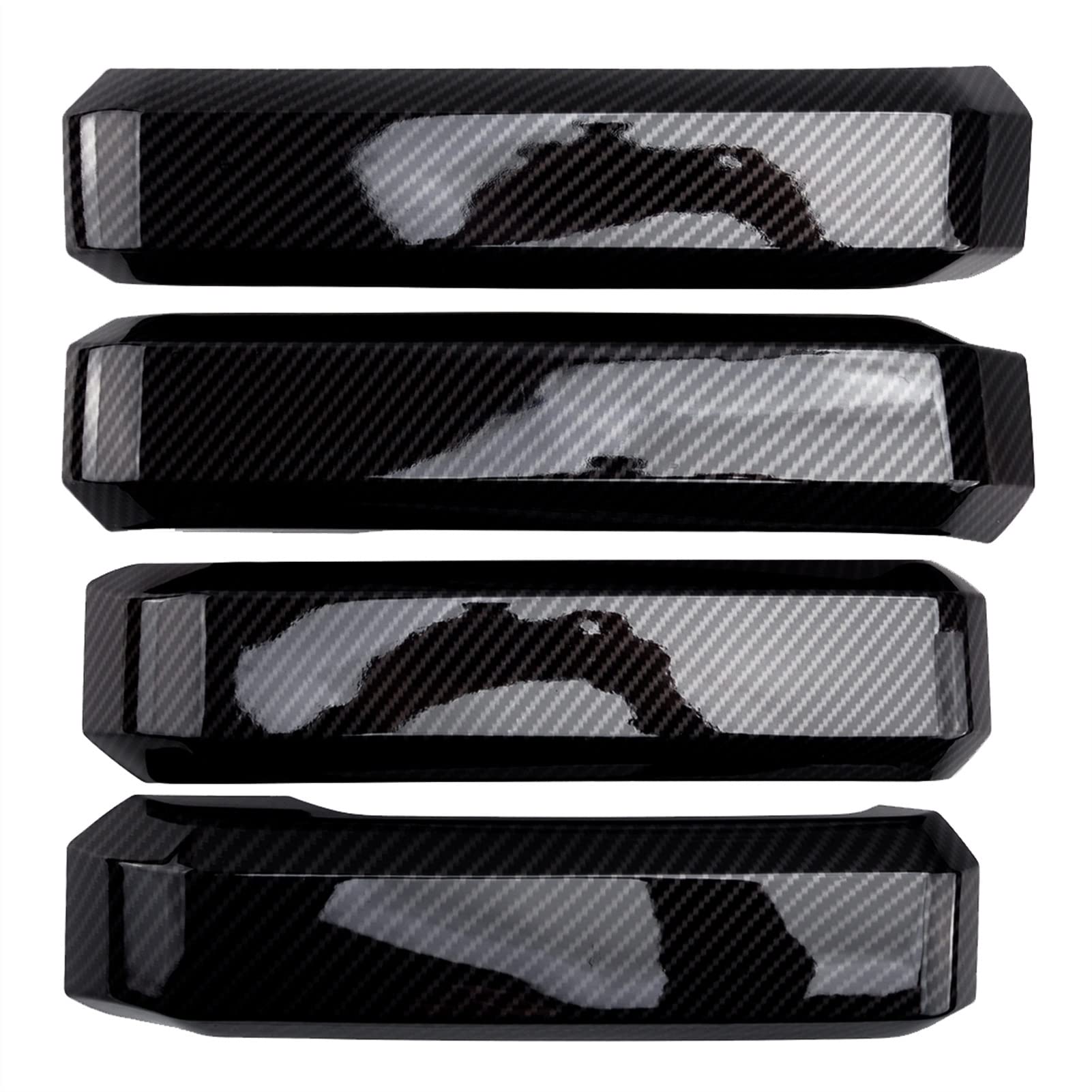 Fahbstr One Color Exterior Door Handle Cover For F150 2015-2019 4Pcs/Set Inner Door Handles Grab Cover Trim Decor Car Abs Carbon Fiber Style Black Fit