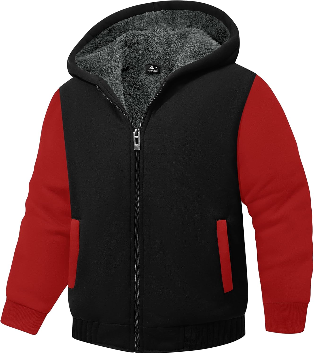 SWISSWELL Hooded Jacket for Boys Full Zip Ultra Soft Sherpa Fleece Hoodie Sweatshirt for Kids School Hooded Outerwear - Image 2