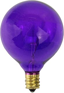 Northlight Pack of 25 Purple Transparent G50 Christmas Replacement Bulbs