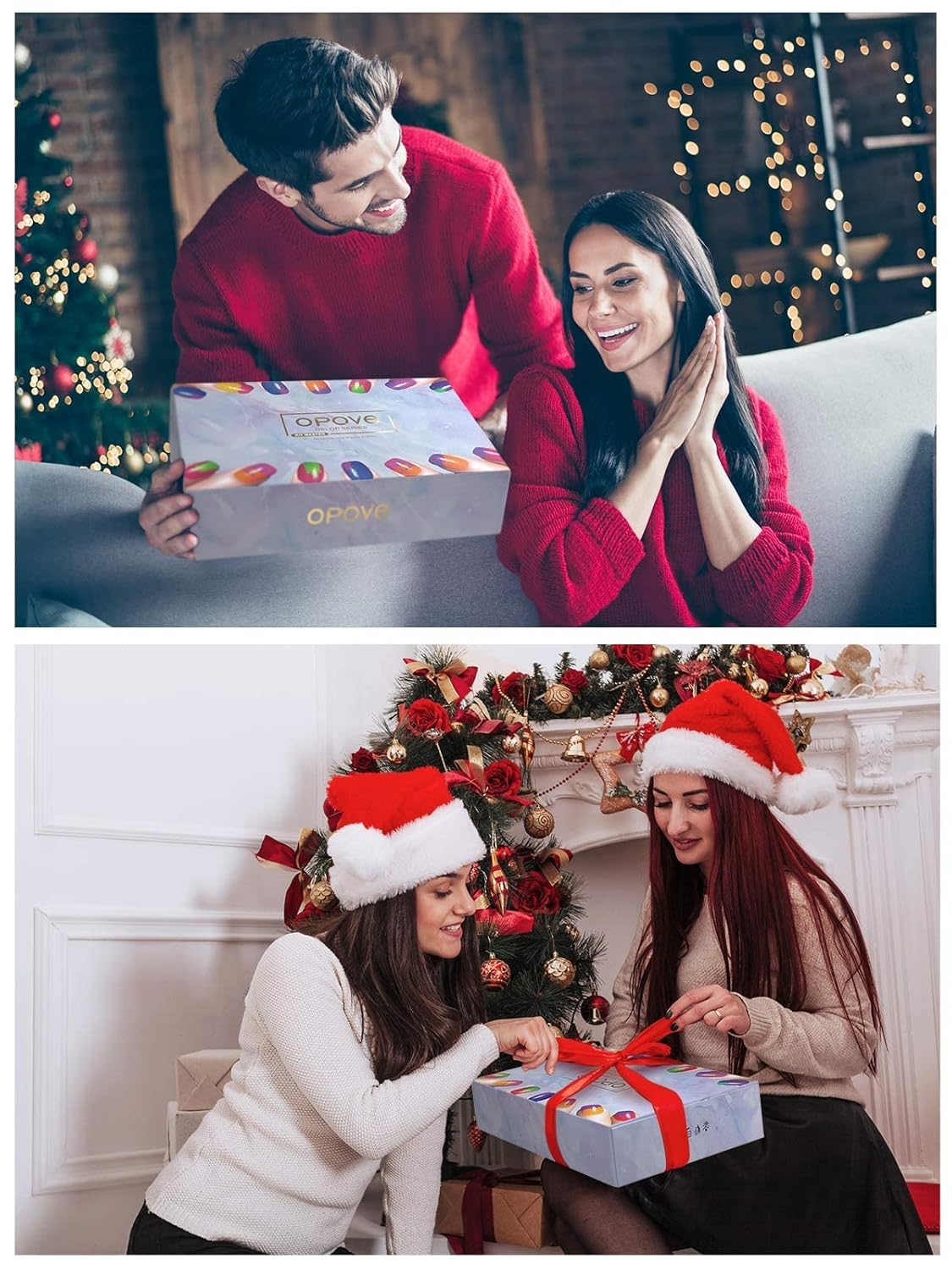 Gel Nail Polish Kit with UV Light, opove Gel Nail Polish Set Soak Off with LED Nail Lamp Glitter Starter System for Nail Art -12 Colors : Beauty & Personal Care