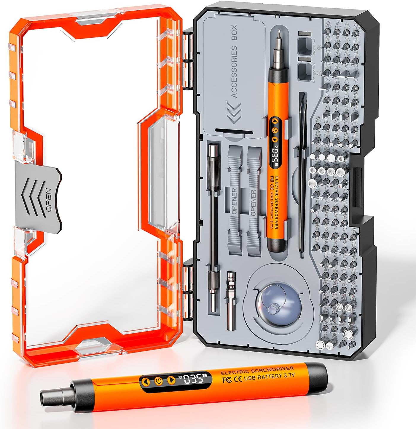 ANVANNA 120-IN-1 Mini Electric Screwdriver Set is a comprehensive electric precision tool kit designed for electronics repair and assembly tasks