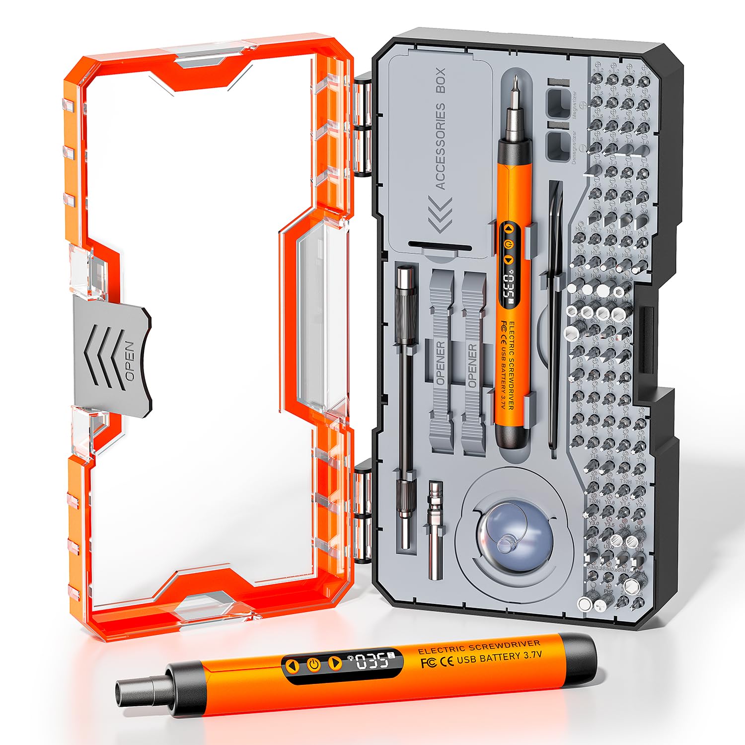 ANVANNA 120-IN-1 Mini Electric Screwdriver Set is a comprehensive electric precision tool kit designed for electronics repair and