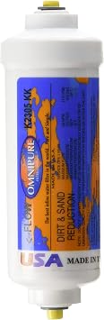 Omnipure Sediment Inline Replacement Water Filter - Undersink Water Filtration Filter - 1 Count