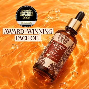 iYURA Manjish Glow Elixir - Traditional Glow-Boosting Face Moisturizer for an Instant Dewy Glow & Clear-looking skin Lightweight, 100% Natural Nighttime Face Oil, 1.69 fl oz