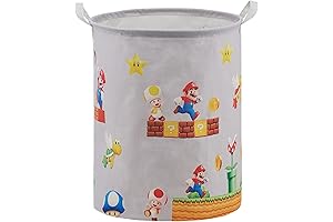 Super Mario Room Decor for Boys: Grey Nursery Bedroom Decor, Baby Laundry...