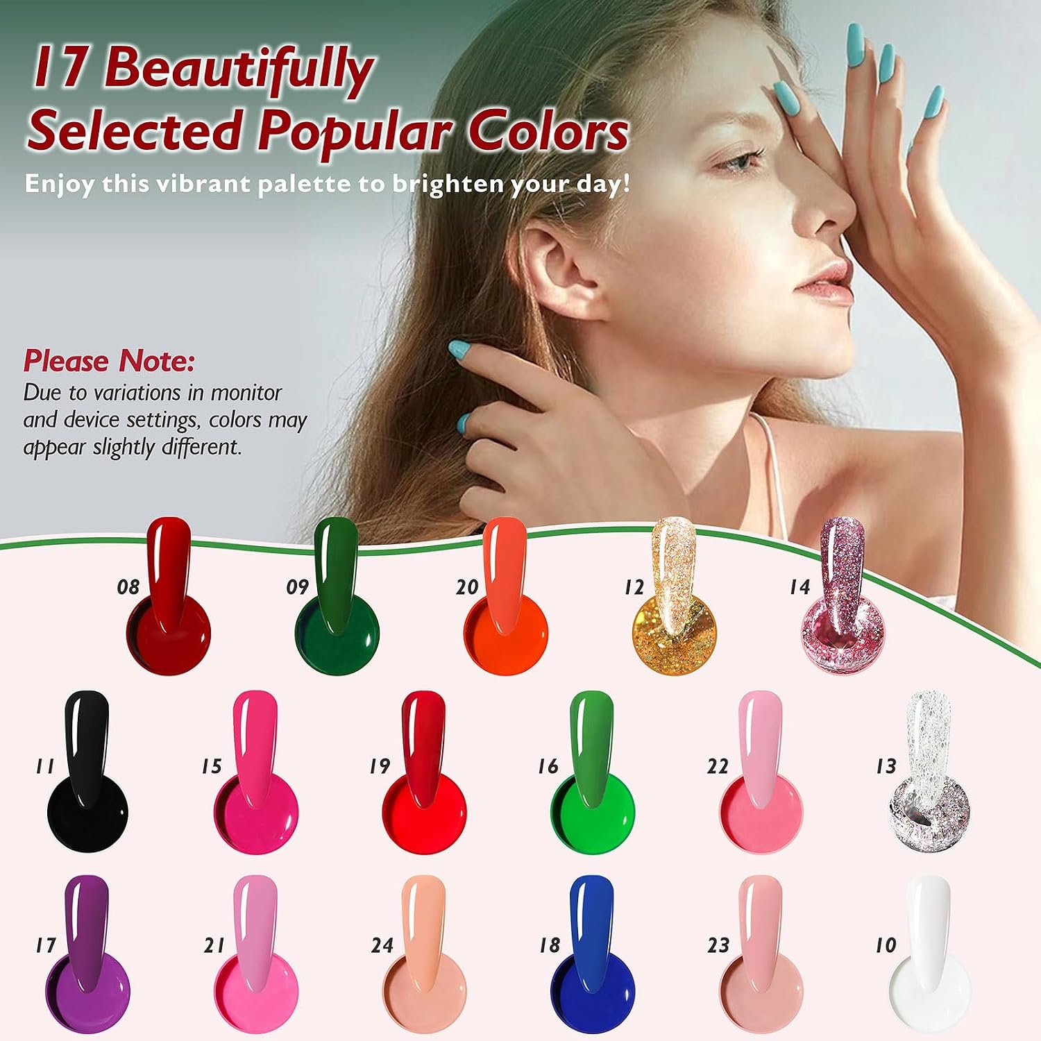 Nail Polish Advent Calendar 2026, Nail Advent Calendar, Beauty Advent Calendar 2026 for 24 Days Christmas Manicure Gift Set for Women, Teens, and Nail Art Hobbyist