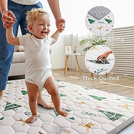 Baby Play Mat 50 X 50 Playpen Mat Thicken One-Piece Baby Crawling Mat Non-Slip Cushioned Baby Floor Play Mat Activity Playmats for Babies and Toddlers Infants Play & Tummy Time (50x50, Tree)