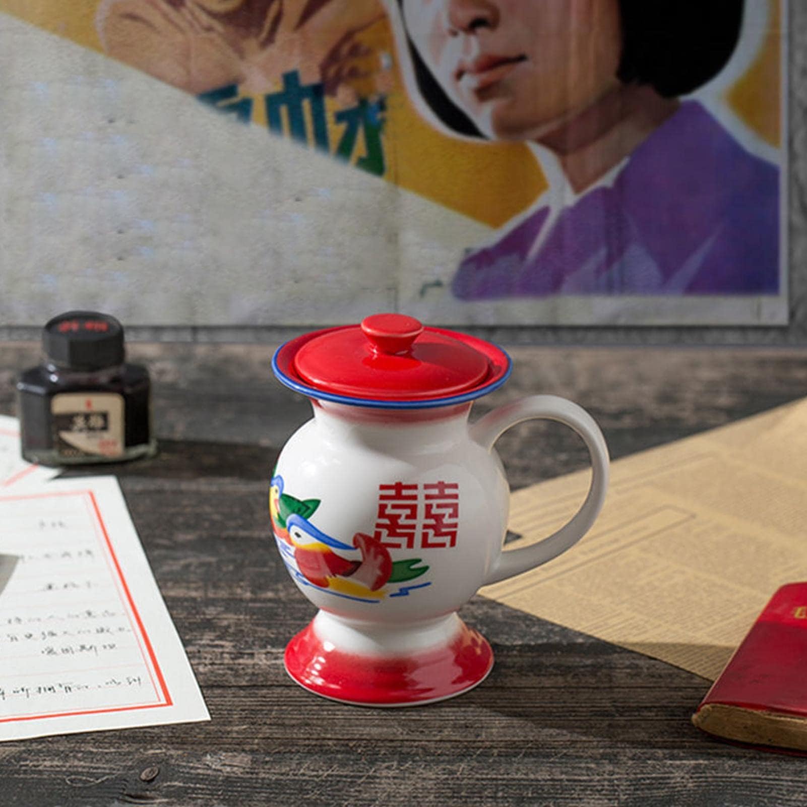 Generico Tazza Ceramica Alta con Manico Grande Capacità 400ml per Caffè Tè Latte e Bevande Calde Design Moderno e Funzionale per Colazione e Regali