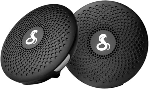 Cobra ACT120B Chat Tag Curve Wearable Walkie Talkies for Adults – Push to Talk, Rechargeable, Up to 12-Mile Two Way Radio Set (2 Pack)