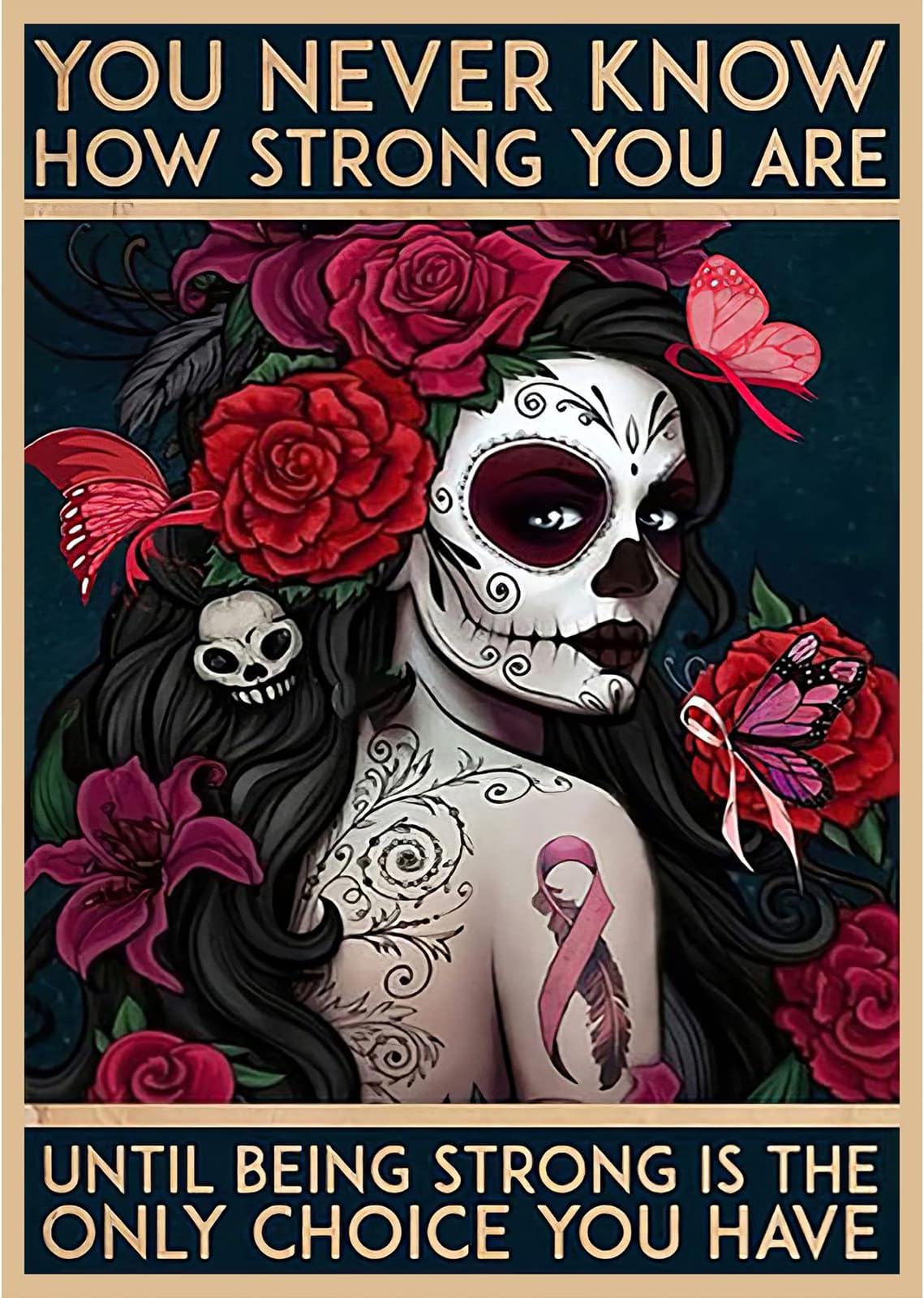 MXJSUA Inspirational Diamond Painting Kits, 5D Diamond Painting Kits for Adults, 5D Diamond Art Inspirational Kits Adults, DIY Diamond Picture Arts Gem Arts Painting Girl and Dark Red Rose 30x40cm