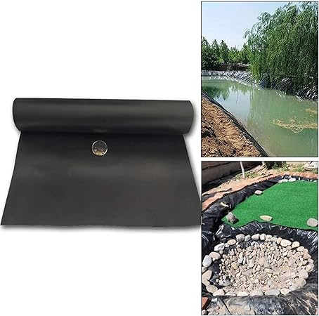 Image Pond Liners, Garden Pool Membrane Reinforced Rubber Pond Liner, Tear-Resistant Flexible Fish Pond Bed Liners 0.2mm for Koi Ponds, Water Gardens, Fountains, Artificial Pond (Black 4x9m) Image Pond Liners, Garden Pool Membrane Reinforced Rubber Pond Liner, Tear-Resistant Flexible Fish Pond Bed Liners 0.2mm for Koi Ponds, Water Gardens, Fountains, Artificial Pond (Black 4x9m)