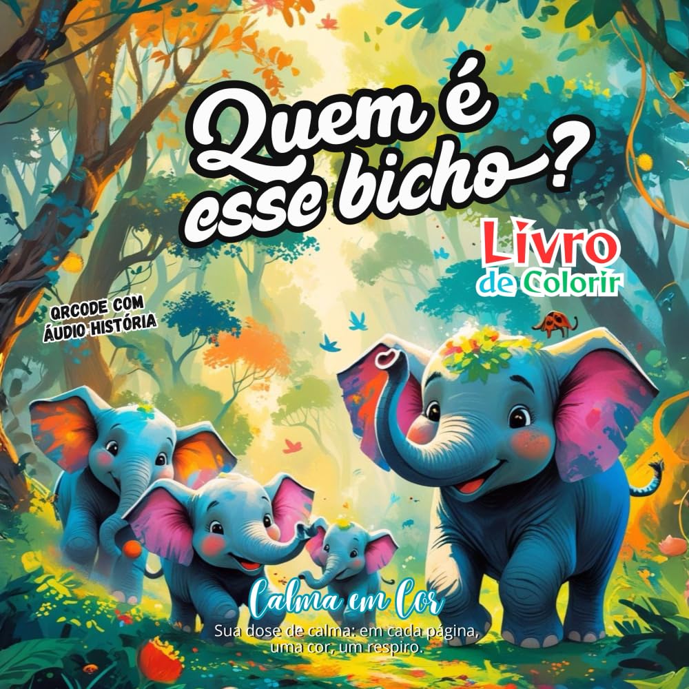 Quem é Esse Bicho? Livro de Colorir com Áudio de Historinha