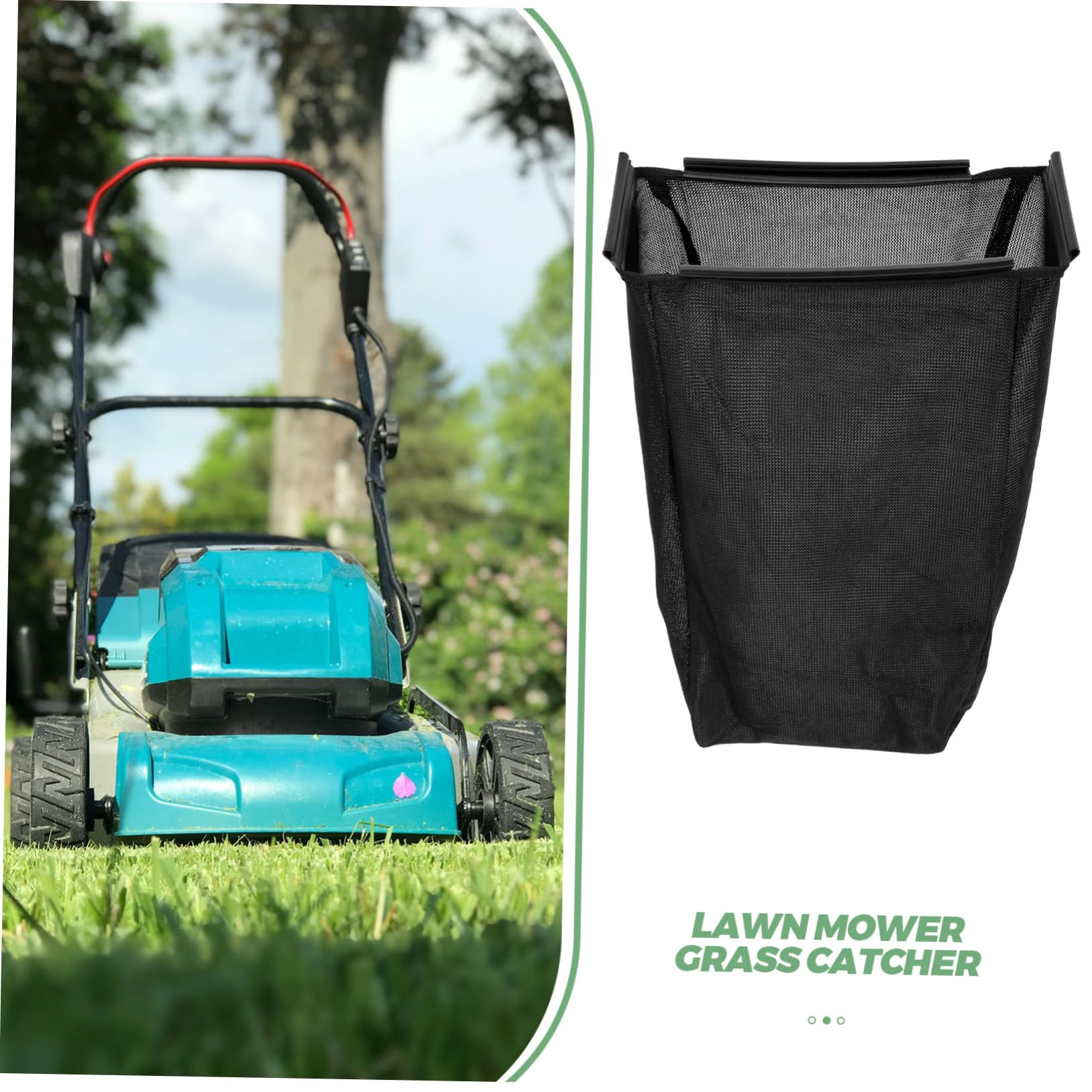 INOOMP Paquet Design Créatif en Nylon Noir de Ramassage D'herbe et Finition pour Tondeuse à Gazon et Tracteur de Pelouse pour Jardin et Entretien de Cour