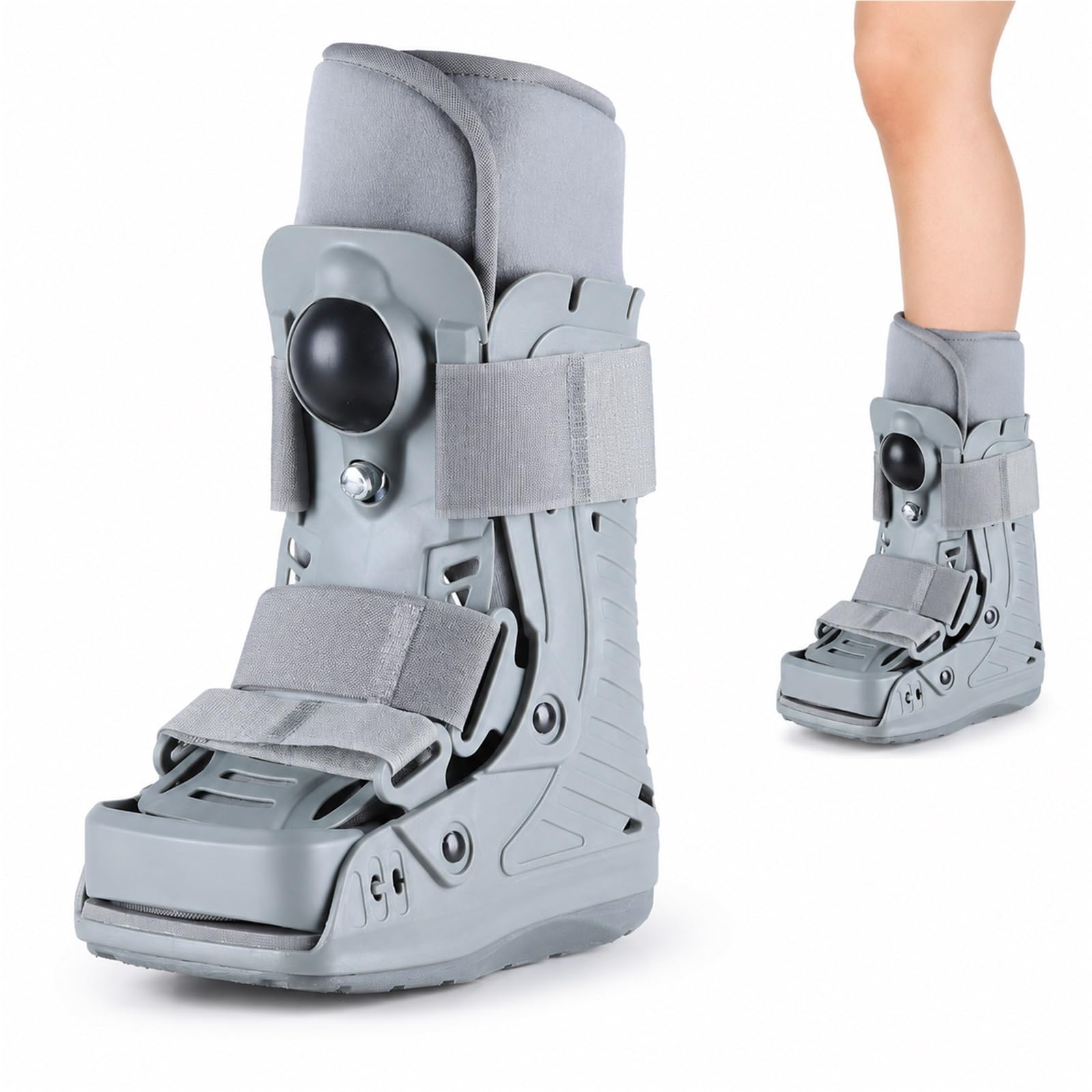 Bota Ortopédica Walker Corta con Aire para Fractura de Tobillo y Esguince, Soporte de Inmovilización para Pie Roto y Lesiones de Tendón, para Hombre y Mujer(S)