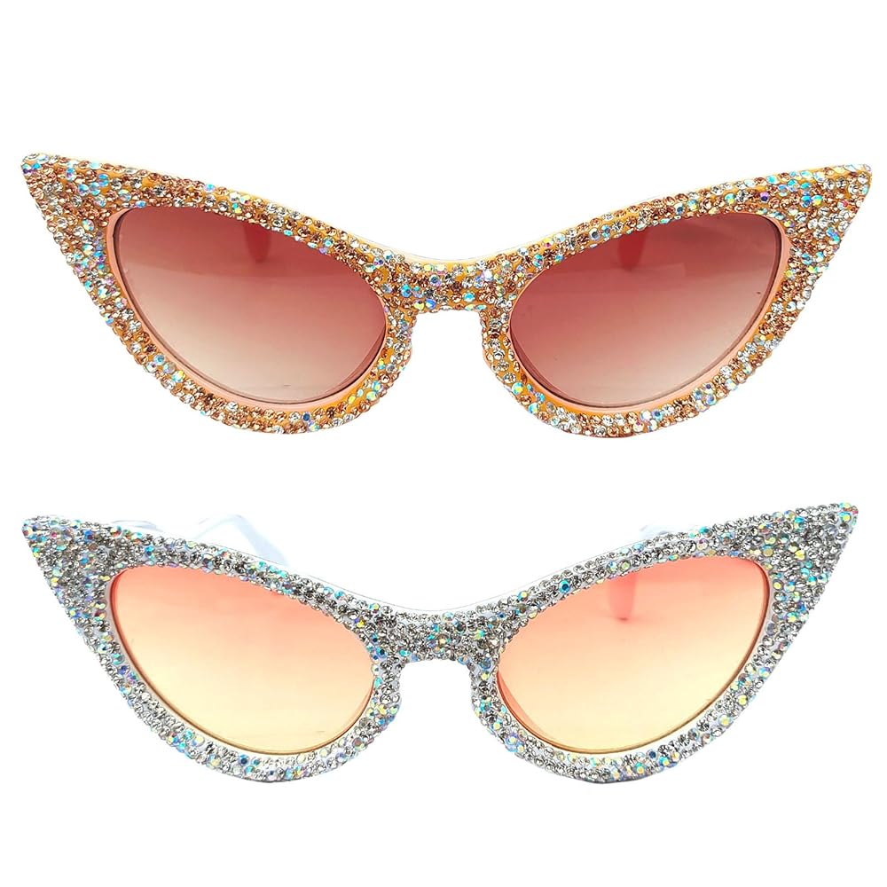Felice ✨ Felicia Cat Eye Crystal Eyeglasses and Half-Frames