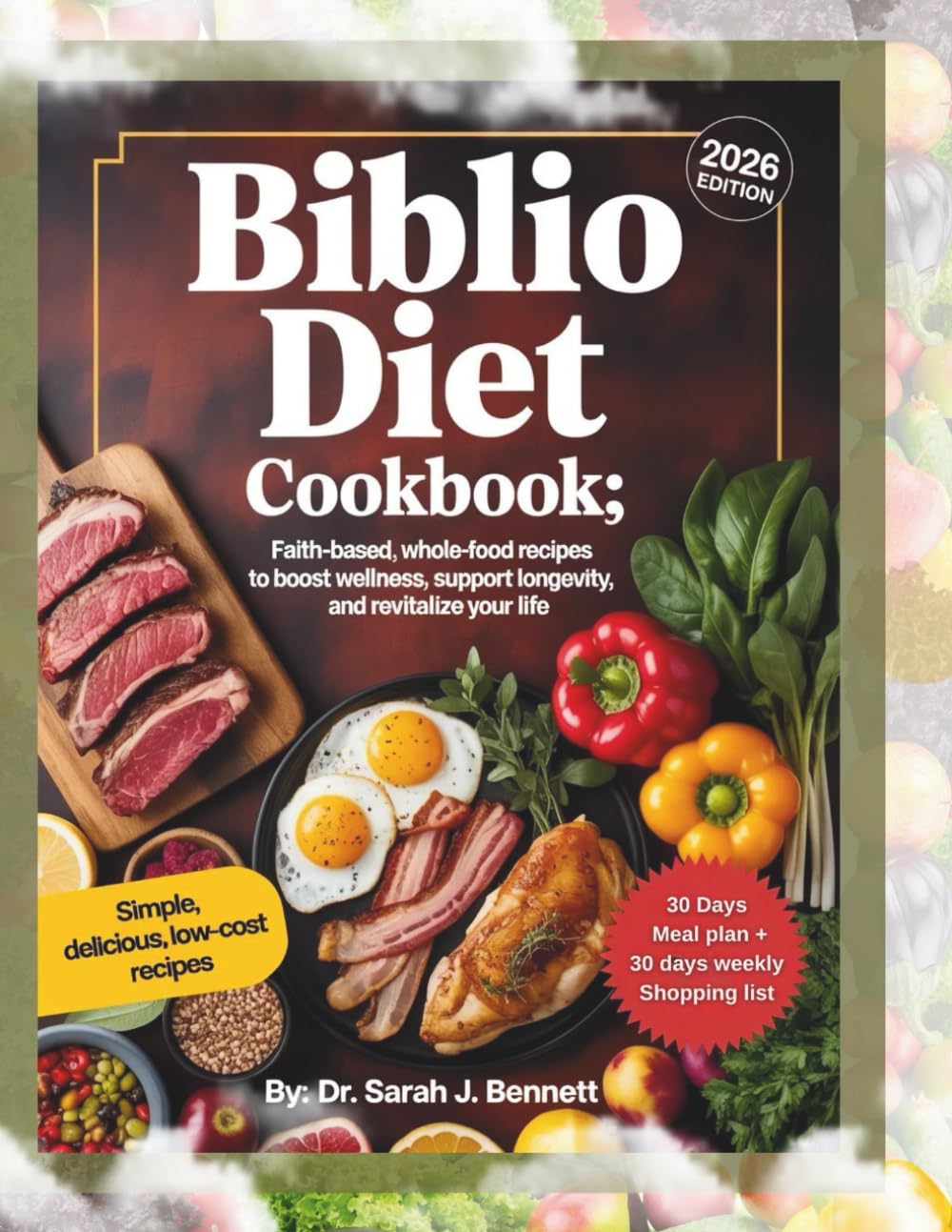 BIBLIO DIET COOKBOOK: Faith-Based, Whole-Food Recipes to Boost Wellness, Support Longevity, and Revitalize Your Life.