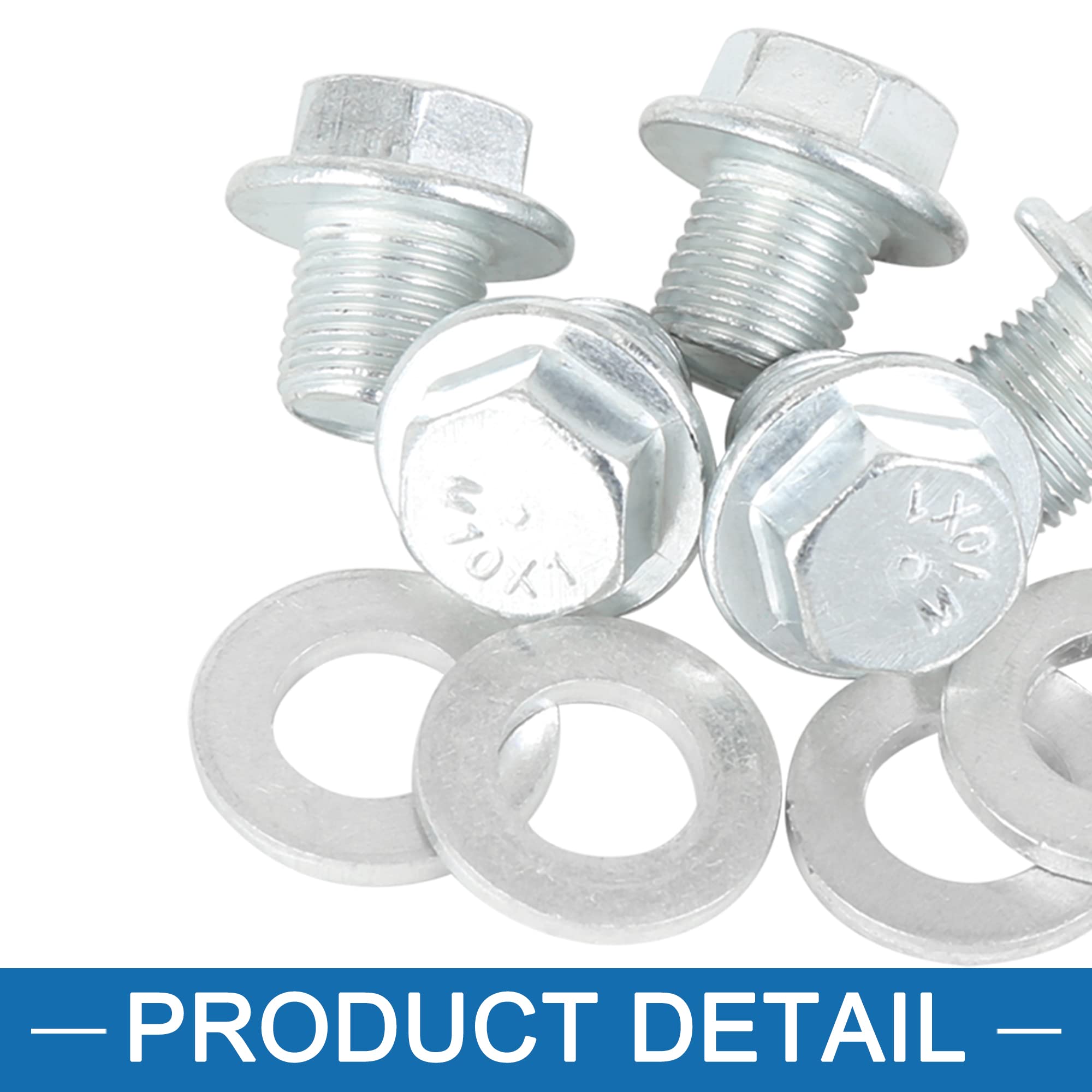 5 Vis Bouchon Vidange M10x1 X AUTOHAUX | Avec Joint - Pour Carter Moteur