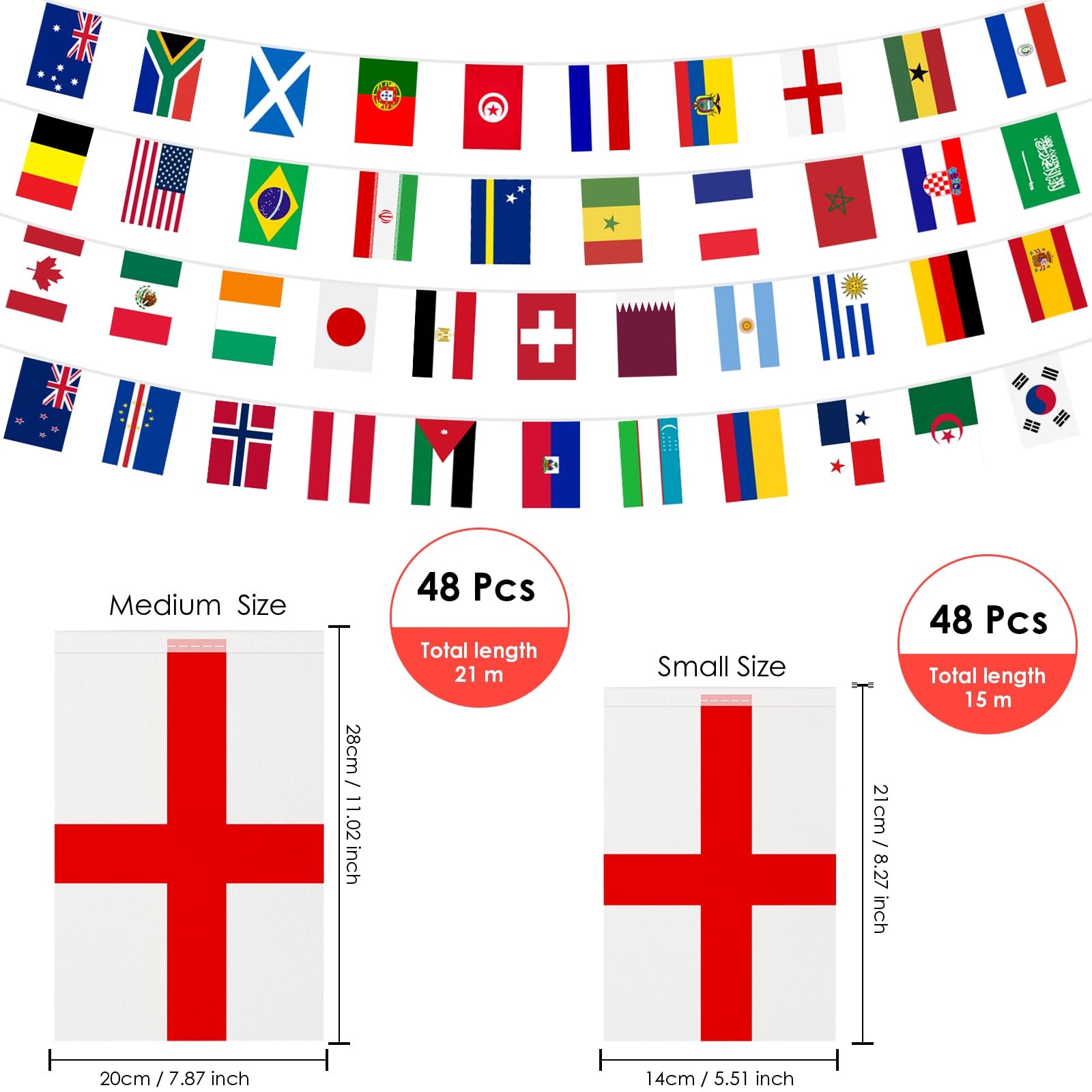 AhfuLife 1 Pack World Flag Bunting for World Cup Party Decorations 2026 - Image 2