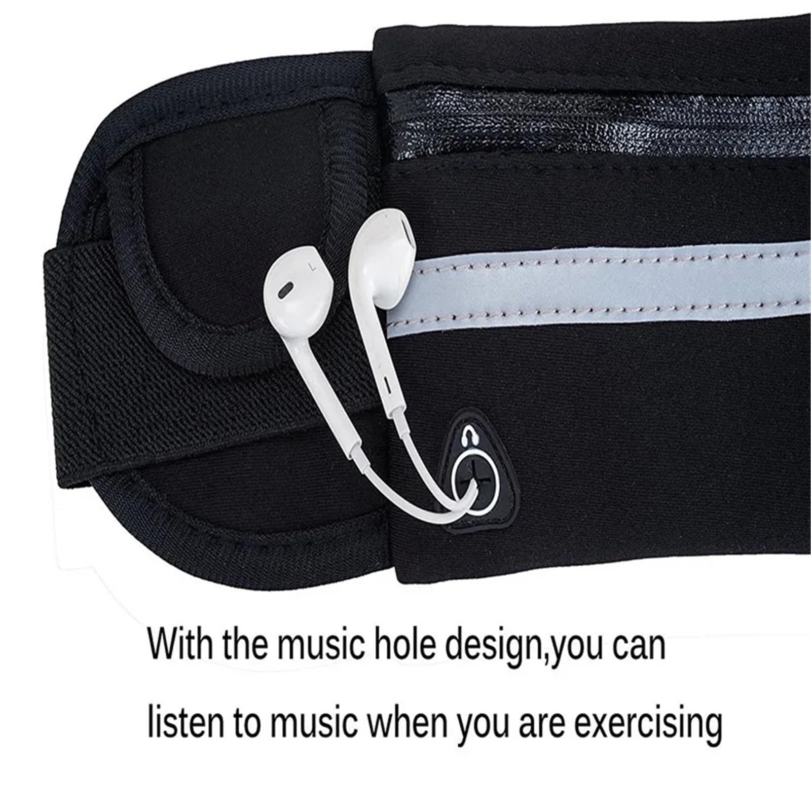 Ceinture De Course Sac de Taille de Sport de Plein air for Hommes et Femmes, Course à Pied, Cyclisme, équipement de Fitness, Ceinture élastique étanche, Sac for téléphone Portable