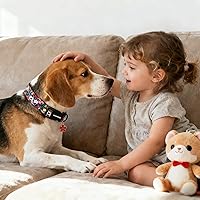 Vista 136 de DOGWONG Collar de perro Airtag de algodón y cáñamo, collar resistente para perros con soporte para Airtag, collares verdes para perros pequeños