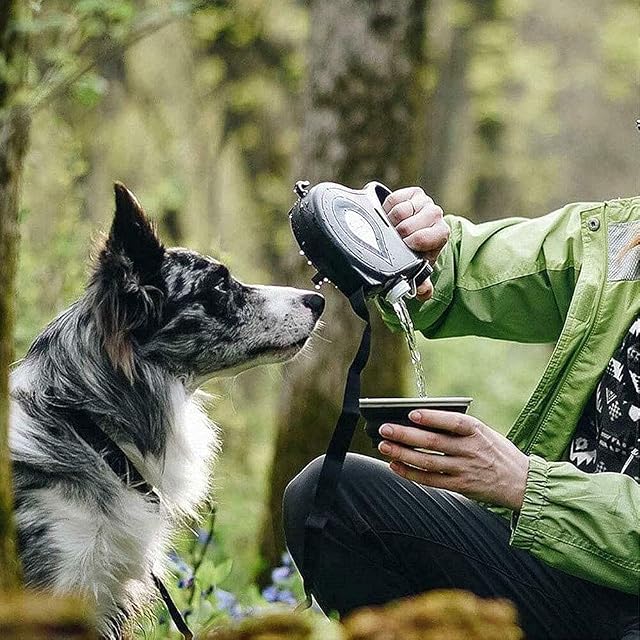 Foto 8 de 8 de QLXYYFC Correa para Perro con Botella de Agua integrada y Cuenco Plegable y dispensador de Bolsas de Basura…