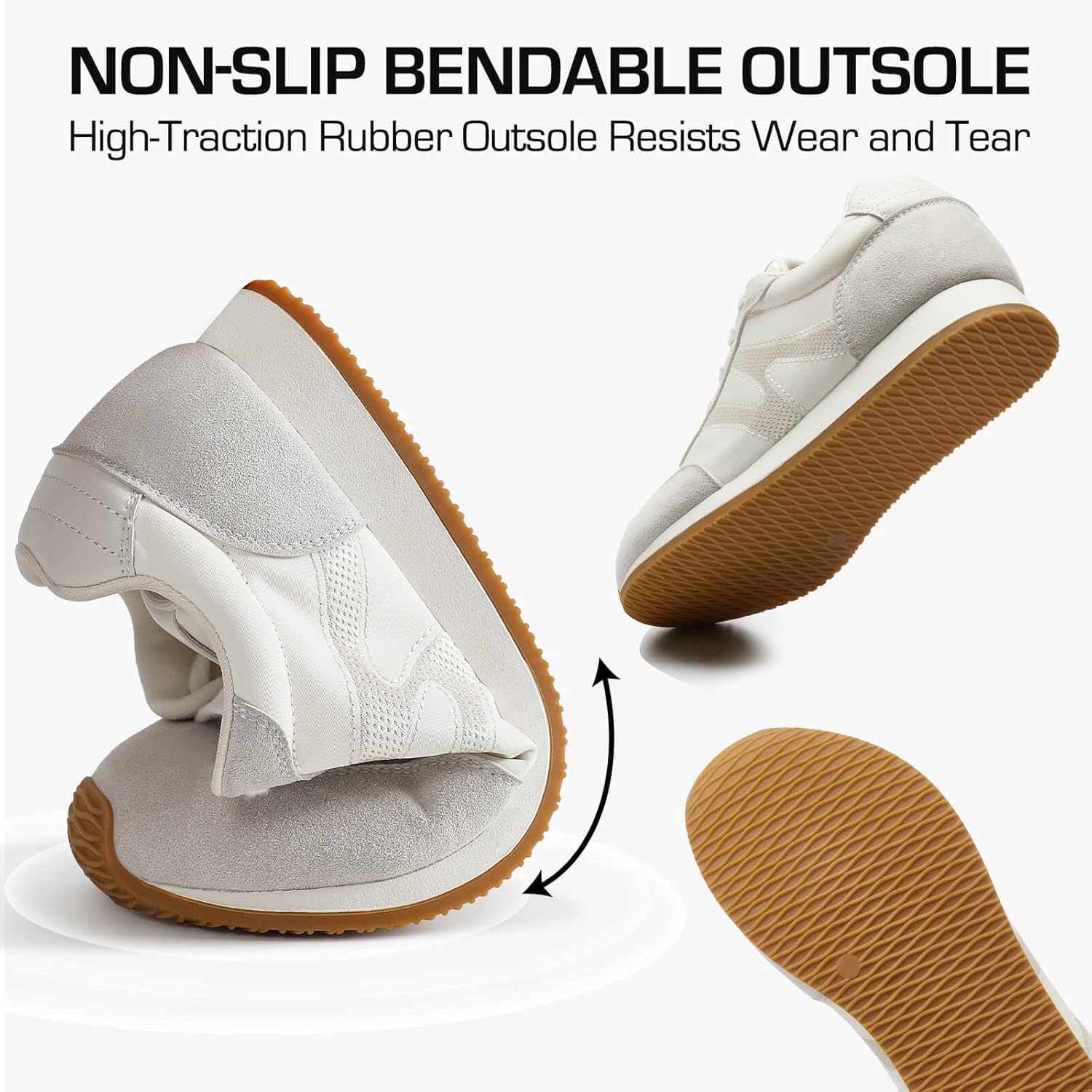 somiliss Women's Wide Toe Box Shoes with Arch Support Comfortable Wide Width Fashion Sneakers Walking Tennis Shoes Casual Retro - Image 3