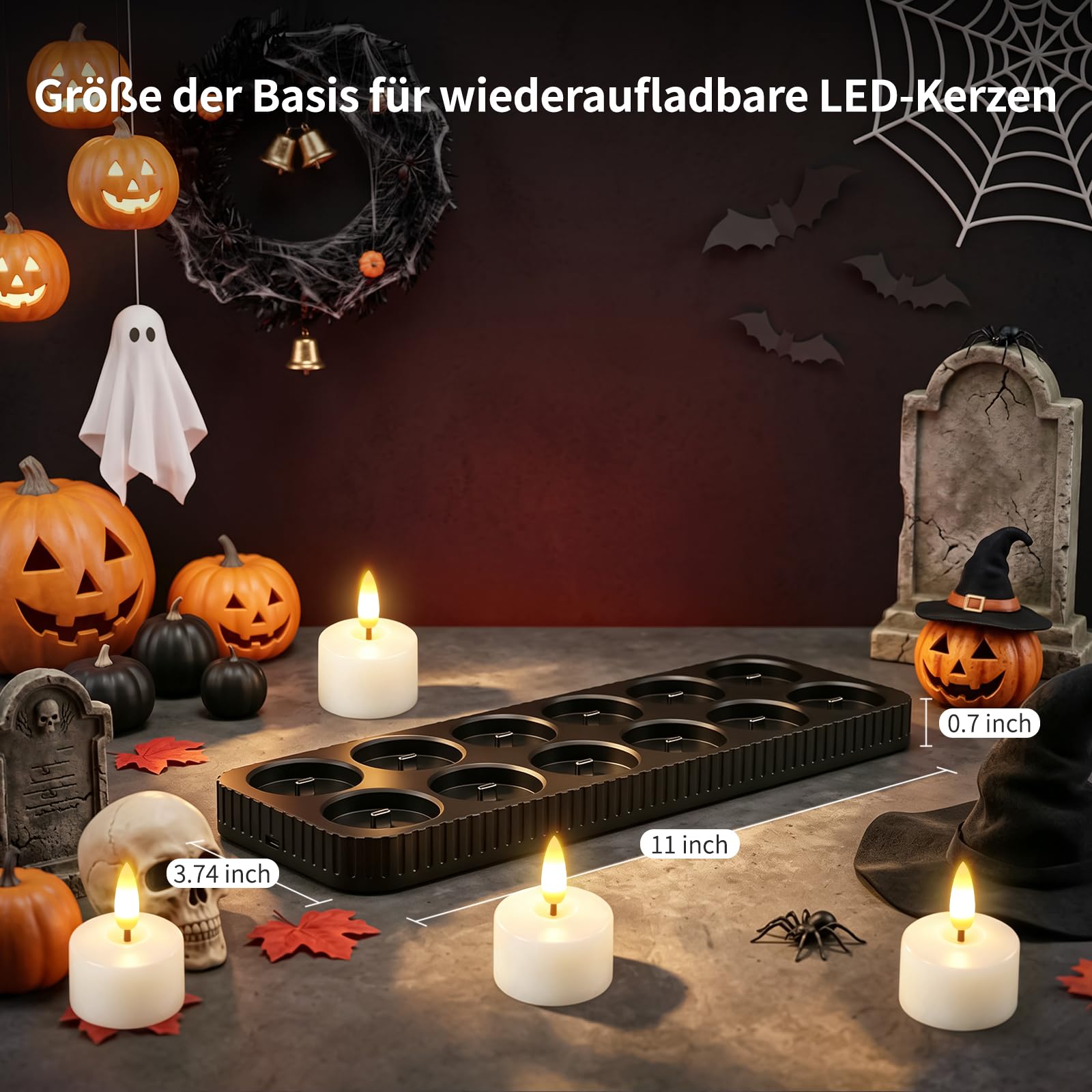 12er Led Teelichter Wiederaufladbar Mit Timerfunktion Fernbedienung