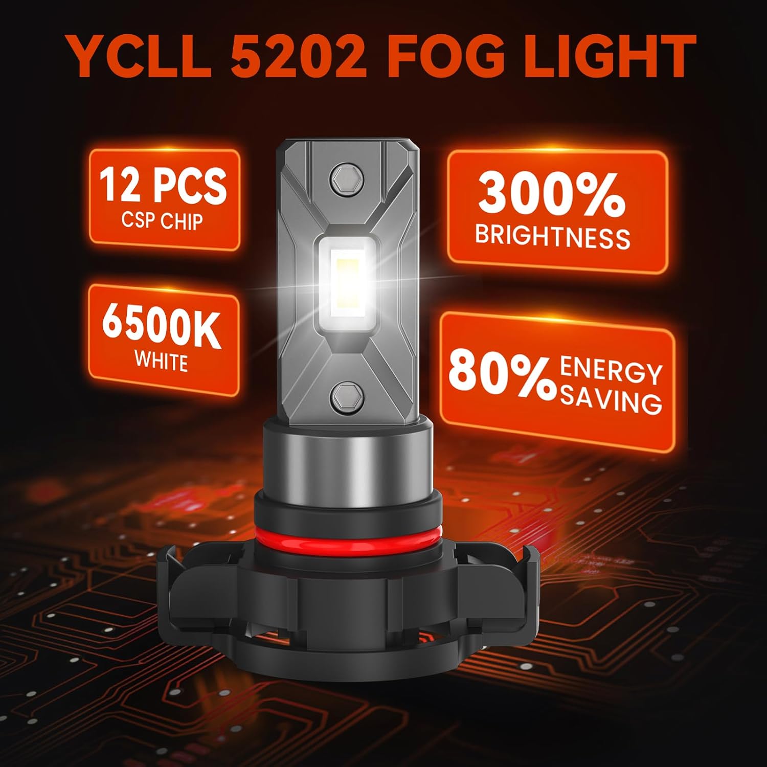 YCLL Compatable with GM-C Acadia 2007-2012 LED Bulb Combo Pack,6500K White,500% Brightness,70W,6 Pack