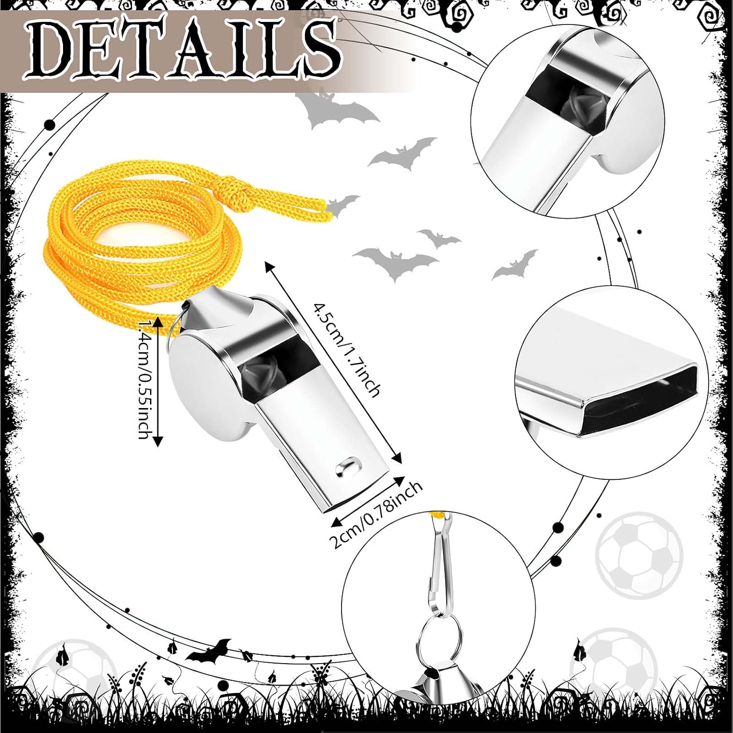 4 Pcs Halloween Soccer Coach Costume Include Visor Hat,Fake Mustache,Sunglasses and Whistle for Men Women Movie Character Dress Up