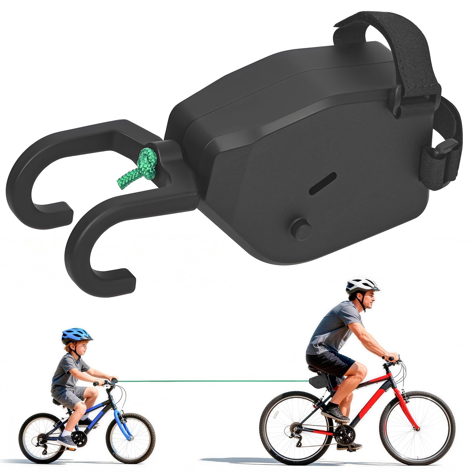 DWDHYEAN Fahrrad Abschleppseil Kinder,2.5M Einziehbares Fahrrad Zugseil für MTB Bike, Sicheres Abschleppseil Outdoor