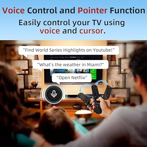 Miniatura 3 de Control remoto mágico para reemplazo de control remoto LG TV. Compatible con televisores inteligentes LG 2020-2024 con función de voz y puntero.