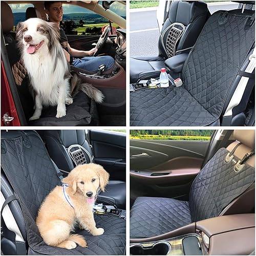 Miniatura 6 de Ziciner Funda para perro para asiento delantero de automóvil, 600D impermeable, protector de asiento contra la piel y la suciedad, funda duradera