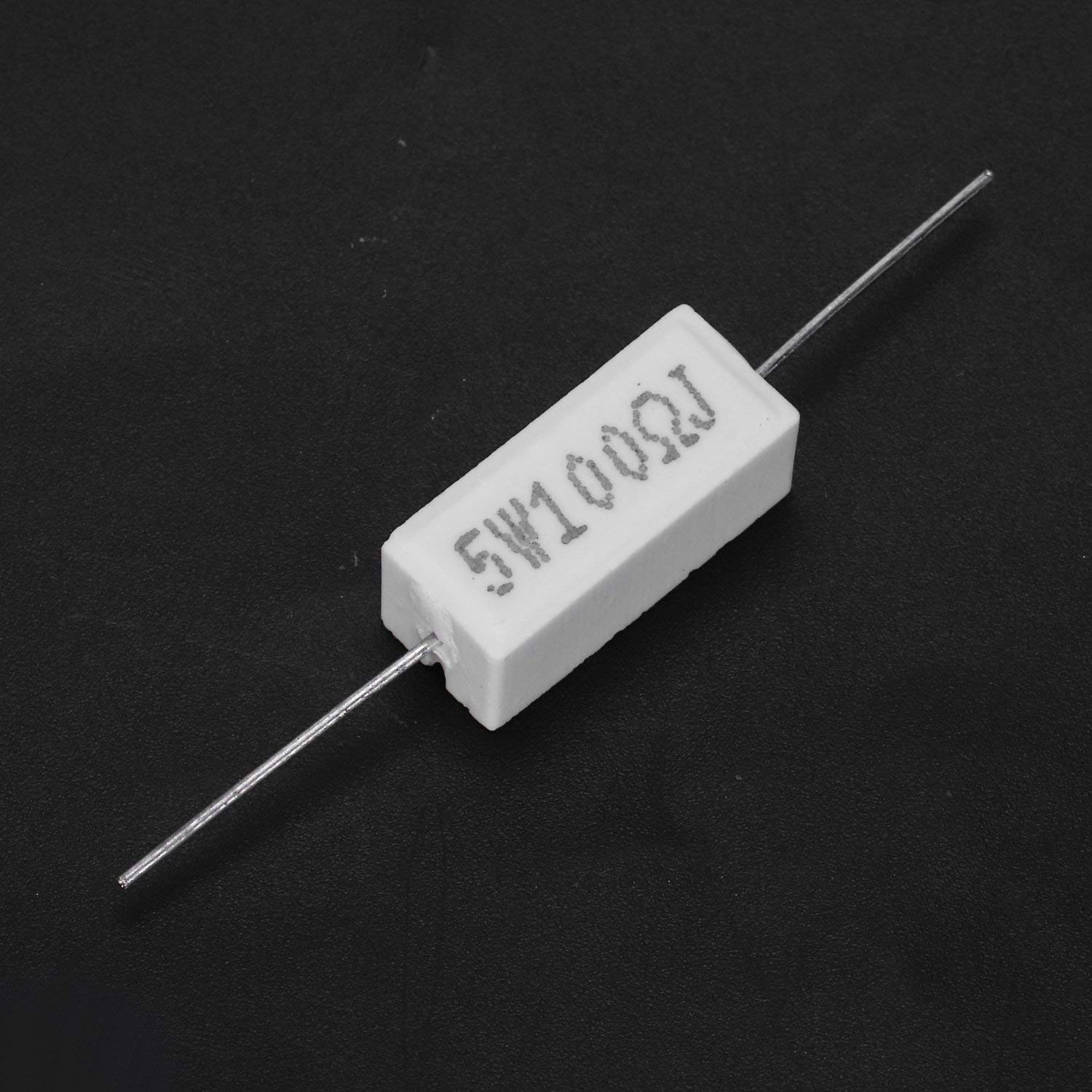 10 Résistances Ciment 100 Ohms 5W - Tolérance 5% - Axiales - Pour électronique, Audio, TV, Ordinateur