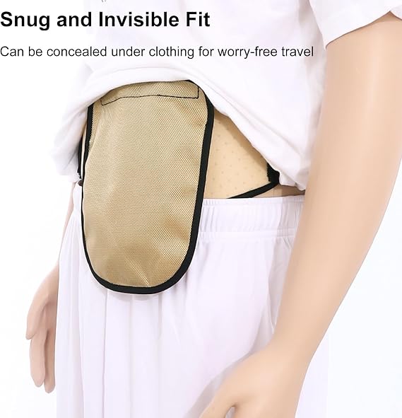 Ostomy Colostomy Belts Stoma Belt for Women Men, Adjustable Abdominal Hernia Support with Support Bag Helps Protection Ostomy Bag