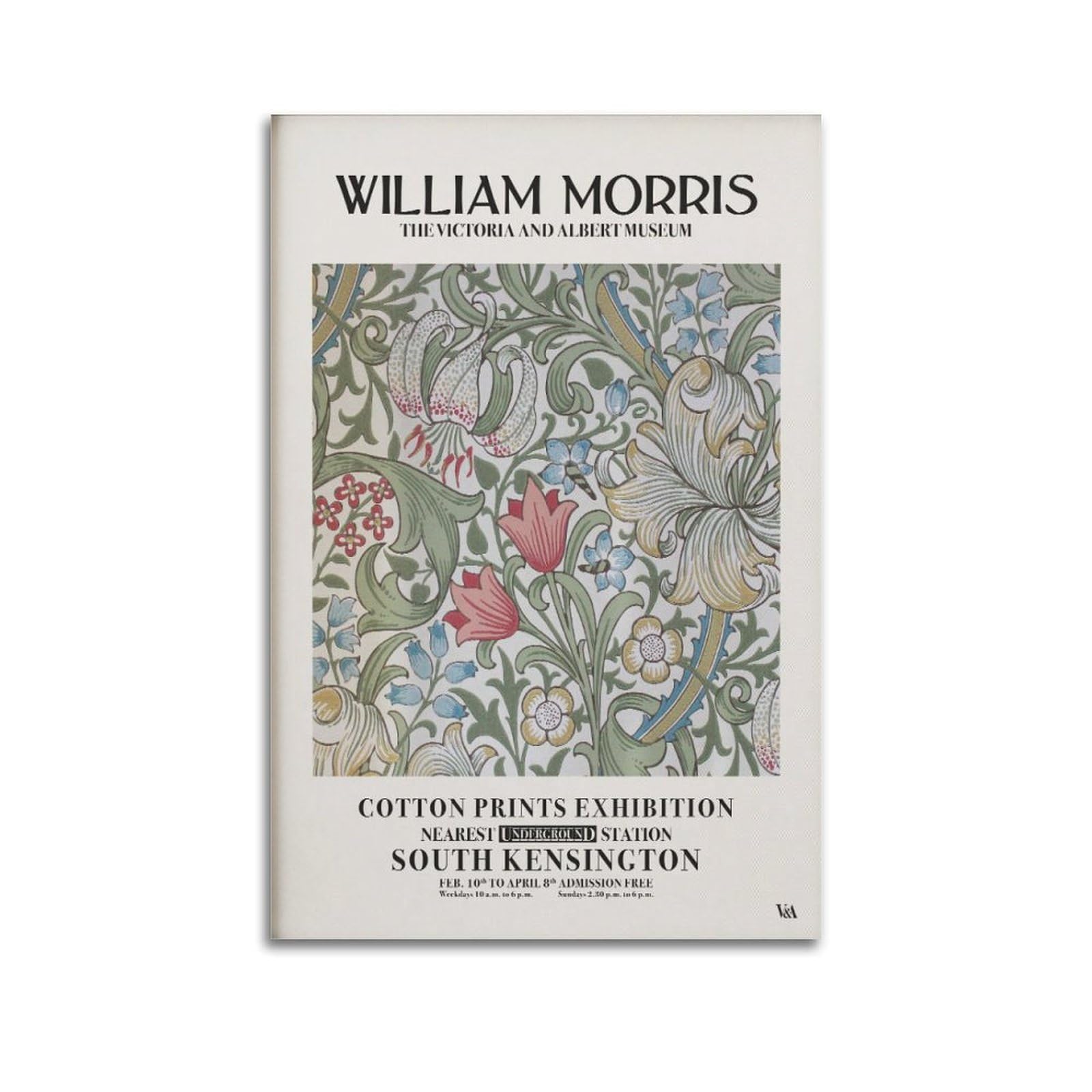 xiaoxiaoshen William Morris Floral Nouveau Gallery Canvas Poster Wall Art Prints Room Aesthetic Murals Bedroom And Living Decorations 24x36inch(60x90cm)