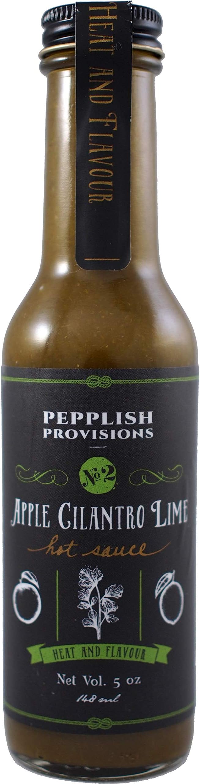 PEPPLISH PROVISIONS Apple Cilantro Lime Hot Sauce, 5 OZ